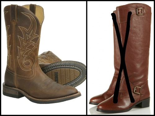 cowboy or riding boots