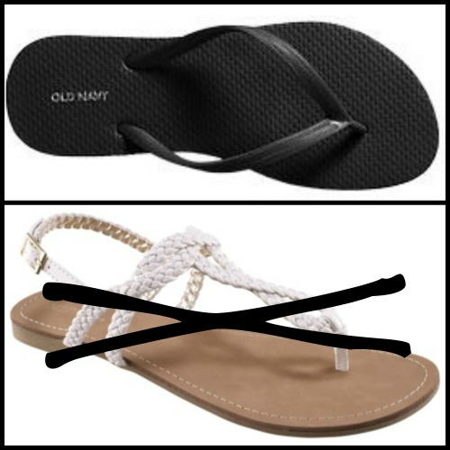 flip flops or sandals