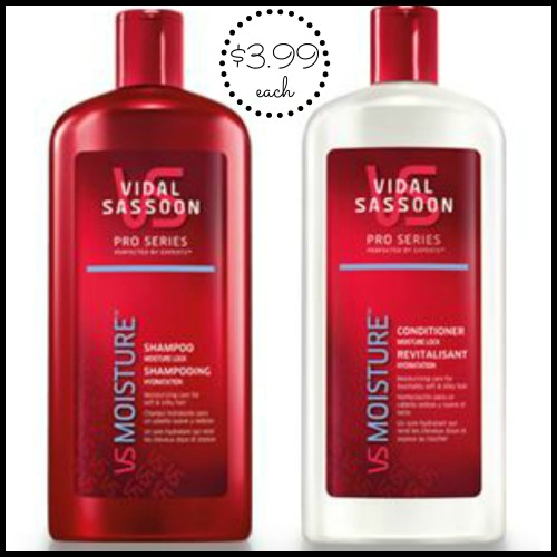 Vidal Sassoon Pro Series Moisture Shampoo and Conditioner